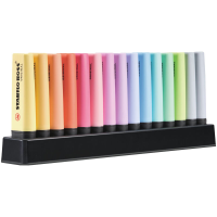 STABILO BOSS ORIGINAL Pastel   Markeerstift   Bureau set van 15   met 14 pastelkleuren