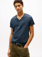 Tommy Jeans Heren V Hals T Shirt – Black Iris XS