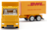 Siku vrachtwagen met trailer DHL   geel, 15,2 cm