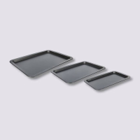 5Five Bakplaatset   3 stuks, Staal, 48 x 33,5 x 2,3 cm
