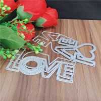Valentijnsdag Gemaakt Met Liefde Metalen Die Cuts, Voor DIY Scrapbooking Album Decoratieve Reliëf Papier Dies Voor Kaartmaken, Liefde