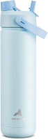 POWCAN van Meoky sportwaterfles van 26 oz met dubbele opening en draaggreep, lichtblauw