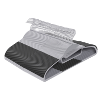 JOYFURNOS 50 Pack Kledinghangers, Ruimtebesparende Plastic Hangers met 360° Draaibare Haak, voor Kledingkast, S Vormig, Extra Sterk, Grijs