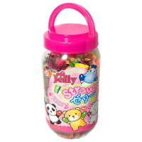 ABC Jelly Dierenvriendjes Jelly Rietjes Pot   Gemengde Smaken 800 g