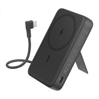 Anker 10K magnetische powerbank met ingebouwde USB C datakabel zwart