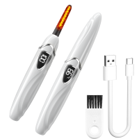 Sunluxy S600 Witte Elektrische Wimperkruller, natuurlijke krulvorming, langdurige fixatie, LED temperatuur  en batterijweergave, slimme veilige automatische uitschakeling, oplaadbare draagbare wimperkruller