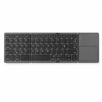 Voxis B033 Drieluiks Draadloos Bluetooth Compact Draagbaar Mini Toetsenbord met Touchpad, compatibel met meerdere systemen voor tablets, smartphones en computers