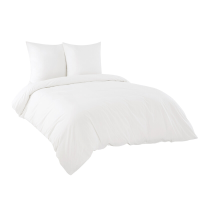 Beddengoed 200 x 200 cm, 90% katoen, wit, beddengoedsets 200 x 200 cm, dekbedovertrek, 3 delig met 2 kussenslopen 80 x 80 cm, Oeko Tex beddengoed met ritssluiting