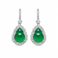 VoxorAI Emerald Natural chalcedon stud oorbellen, stud oorbellen, oorbellen, oorbellen, oorbellen en oorbellen voor alle seizoenen