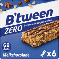 Hero B'tween Zero mueslireep met melkchocolade   6 stuks