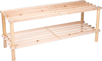Alpina Bamboe Schoenenrek   2 Niveaus, Bruin, 74 x 26 x 29,5 cm