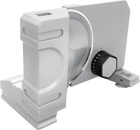 Fritel Snijmachine SL 3710   Universele snijmachine/Broodsnijder/Vleessnijder   0 20 mm   Ø 19 cm   150 W   Universeel mes   15° schuine slede
