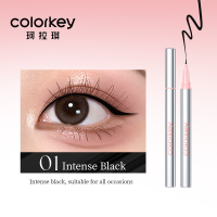 COLORKEY microfijne vloeibare eyeliner – 01 intens zwart – precisiepunt, waterproof