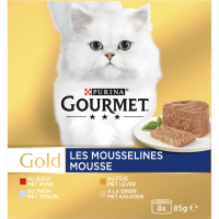 Gourmet Gold mousse tonijn, lever, kalkoen & rund voordeelpak