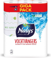 Nalys Vochtvangers keukenpapier, 12 rollen in 80% gerecycleerde folie