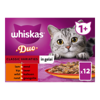 Whiskas kattenvoer nat adult duo classic in gelei 1+