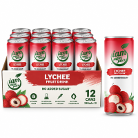 I  am Super Juice lycheedrank, zonder toegevoegde suikers 330 ml * 12