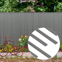 Sekey PVC klemdeksels voor privacyscherm, 5 stuks van 1 m, grijs