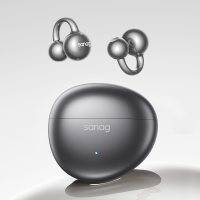 Sanag S7S ultragevoelige sporthoofdtelefoon met lange gebruiksduur, beengeleiding en Bluetooth voor over het oor met open AI vertaling