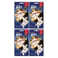 Felix Crispies kattensnack rund & kip*4