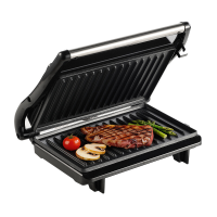 Ochama Multifunctionele Contactgrill 800 W, Elektrische Grill, Steakgrill Tosti ijzer Paninigrill, Mini Ontbijtapparaat, Dubbelzijdige Verwarming, Voedselveilige Antiaanbaklaag, 22,5×14 cm Bakplaat