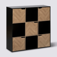 5Five Mix'n Door Chevrons Plankeenheid   Zwart, 100,5 x 32 x 100,5 cm