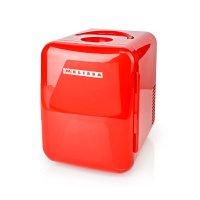 MELISSA Draagbare mini koelkast | 6 blikjes / 4 liter inhoud | 100 240 V / 12 V | Verwarmings /koelfunctie | Draaggreep | Rood