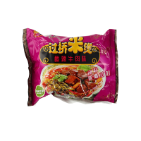 Jia Xiang Ren Overbrugrijstnoedels Pittig en Zuur Rundvlees Smaak 100g