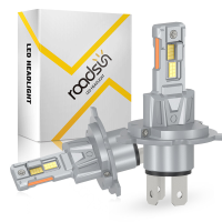Roadsun H4 9003 hoog /laagstraal lampen 6000K wit, zonder ventilator, in line, HB2 9003 H4 nevellampen, voor off roadgebruik, plug and play