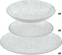 Secret de Gourmet Jasmijn Diner Servies Set   18 stuks, Wit
