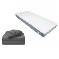 [Beddengoedset] LEBONSOIR Waterdichte matrasbeschermer, Ademende matrastopper, 140 x 200 cm + LEBONSOIR 90 x 200 cm hoeslaken, 30 cm / 12 inch diep zak   100% katoen