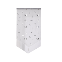 Joyswahl Dreieck Store mit silbergeprägtem Schmetterlingsmuster, Einzelteil, B40×H90cm, Silber