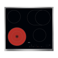 AEG TN64RA06XB Inbouw keramische kookplaat – 60 cm – 4 kookzones – Touch bediening – Uitbreidbare kookzones – Zwart met roestvrijstalen frame