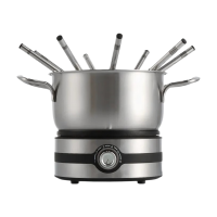 Mauviel 1830 Elektrische Fondueset 1200W voor 8 Personen   RVS Kaas  & Vleesfondue
