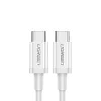 UGREEN USB 2.0 Type C M M kabel wit, 1,5 m, compatibel met iPhone 17/16/15, Google Pixel 4, Samsung Galaxy S20, Huawei P30 enz.