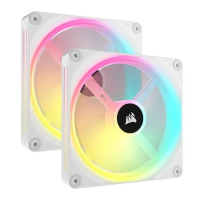 Corsair iCUE LINK QX140 RGB computerbehuizingventilator 14 cm wit, 2 stuks