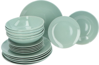 Secret de Gourmet Colorama Servieset   18 stuks, Glanzend muntgroen