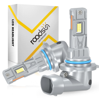 Roadsun 9006/HB4 superheldere koelwitte lampen 6000 K 1:1 miniformaat directe montage 70000+ uur geschikt voor koplampen/mistlampen/verstralers van gemotoriseerde sportvoertuigen (motorfietsen/terreinvoertuigen) aansluiten en direct gebruiken