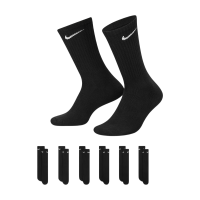 Nike Everyday Cushion Crew trainingssokken 6 pack zwart   witte swoosh maat M