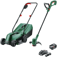 Bosch tuingereedschap   18 V accu grasmaaier  en grastrimmerset