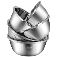 Maxiul 5 delige zeefset van RVS 304, extra groot en extra dik, 30 cm, MCWA797