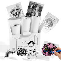 Phomemo T02 Zelfklevend thermisch papier 50 mm x 3,5 m Etikettenpapier voor T02/Q02E/M02X/M02L mini printer, Scrapbooking, Foto's, Notities, Labels   3 rollen in totaal   Wit