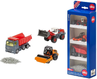 Siku wegenbouwset   kiepwagen, Liebherr graafmachine en wals, meerkleurig