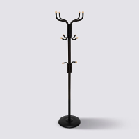 5Five Vrijstaande Kapstok   Zwart, 178 cm, 11 Haken