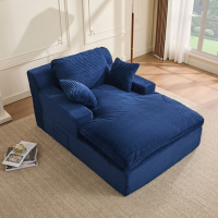 1 Persoons slaapbank, getufte fluwelen wolkfauteuil met geweldig comfort, compact extra bed voor kleine ruimtes, studio of slaapkamer, geen montage vereist, navyblauw