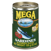 MEGA sardines in tomatensaus, groen 155 g
