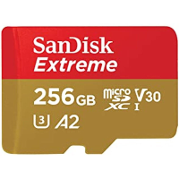 SanDisk Extreme microSDXC kaart – 256 GB, V30
