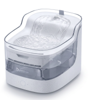 PETGUGU kattenfontein met app bewaking, drinkfontein voor kat en hond 2 l, < 20 dB ultrastille draadloze pomp, automatische kattendrinkfontein met bewegingssensor, realtime drinkgegevens, PF1 marmer