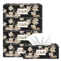 C&S Jierou Box Gezichtdoekjes (Zwarte Doos), 3 laags, 424 vellen (4 dozen x 106 vellen)