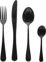 Secret de Gourmet RVS bestekset   16 stuks, zwart